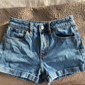 Denim mom shorts